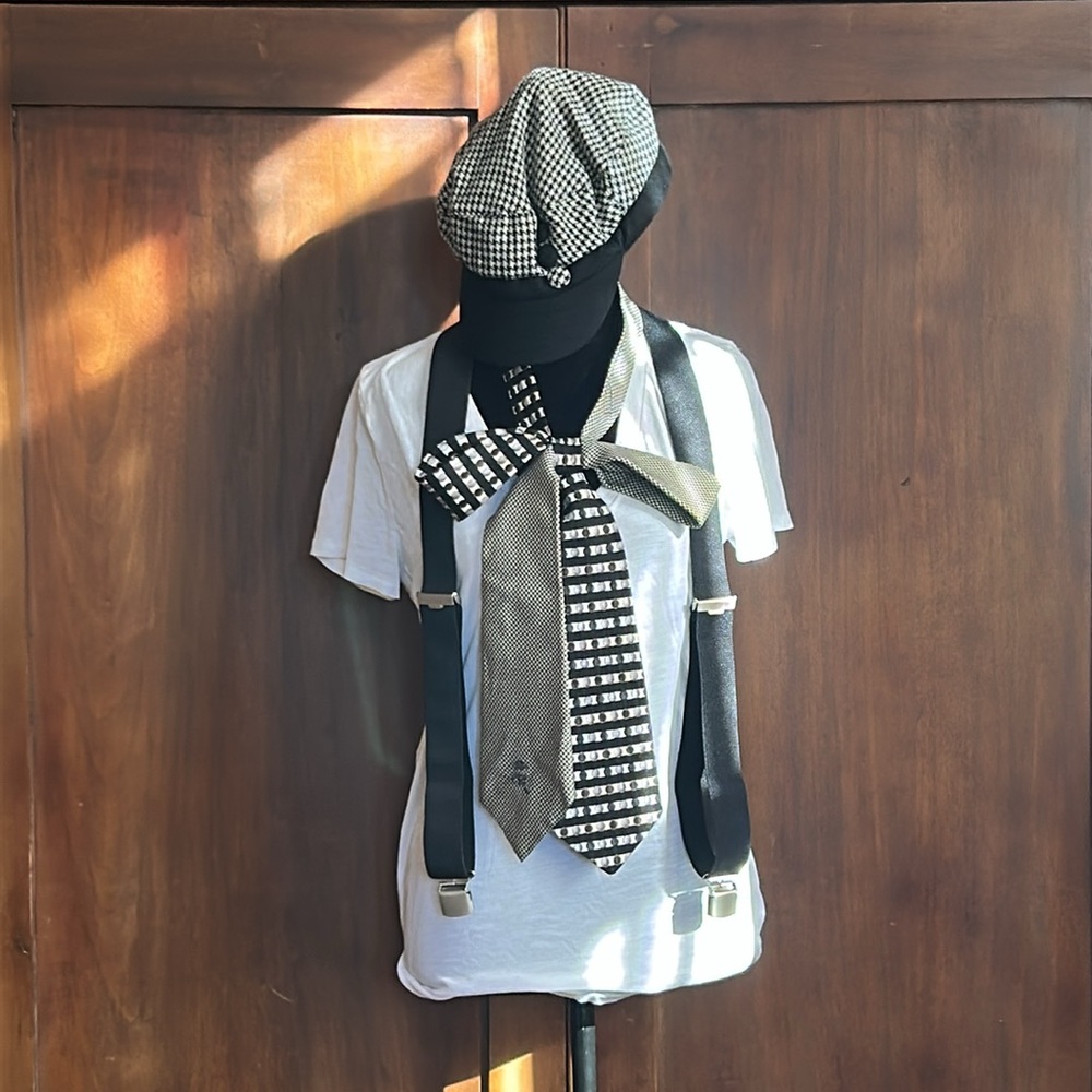 Upcycled Silk Ties Scarf - Annie Hall Vibes - Picture 8 of 8